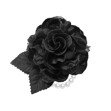 Fabric Rose Flower Brooch Pins for Women Girls Lady Flower Fascinator Hatpin ...