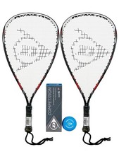 Dunlop Nanomax Pro Racketball Racket Twin Set & 3 Dunlop Balls