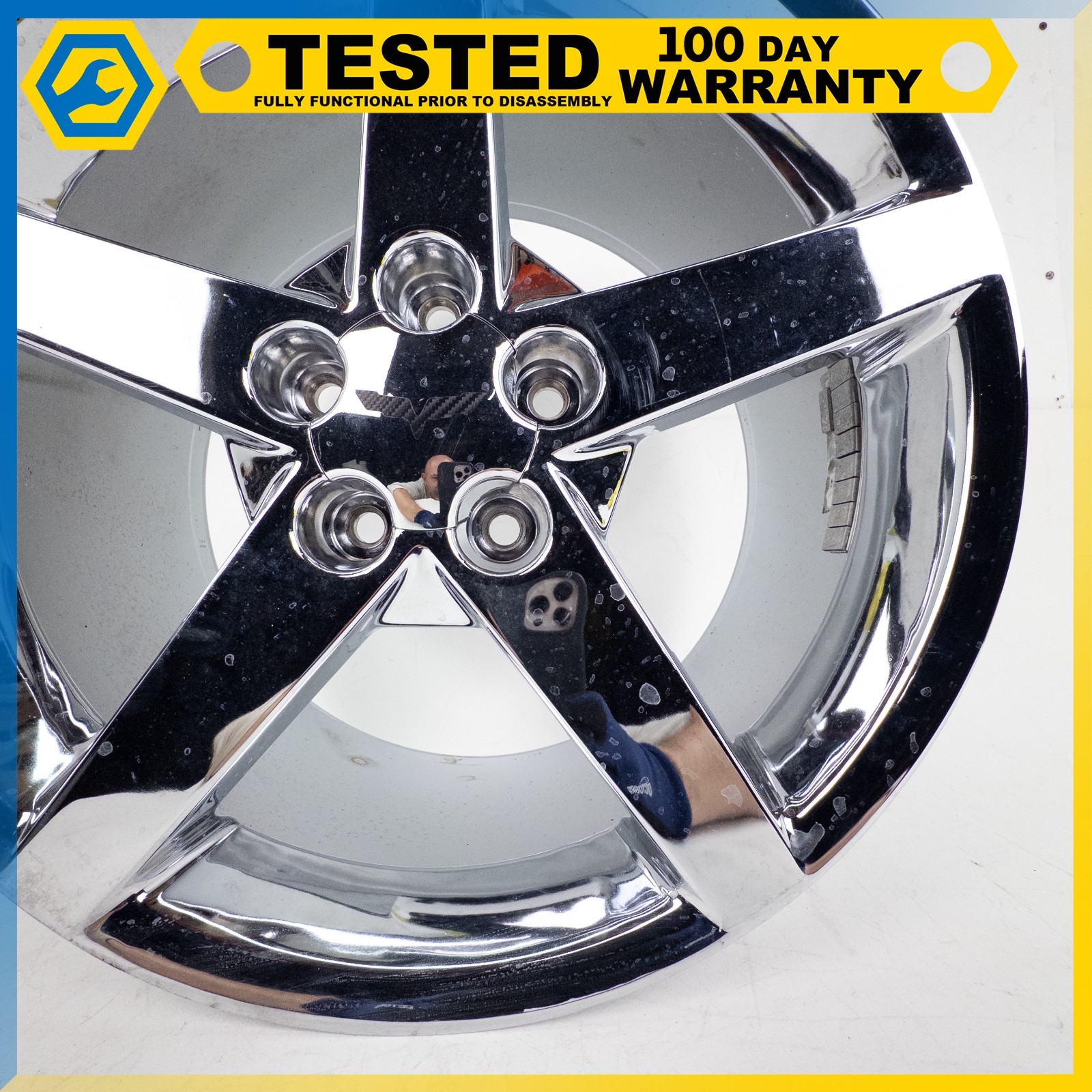 05-13 CHEVROLET CORVETTE C6 19 X 10J REAR WHEEL RIM POLISHED