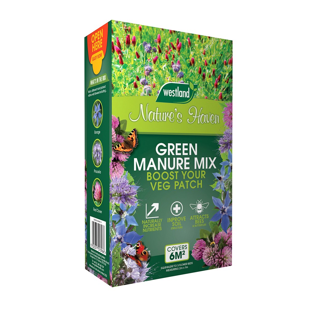 Westland Green Manure Mix 1.2kg Wildflower Seed Blend for Garden Beds & Vegetabl