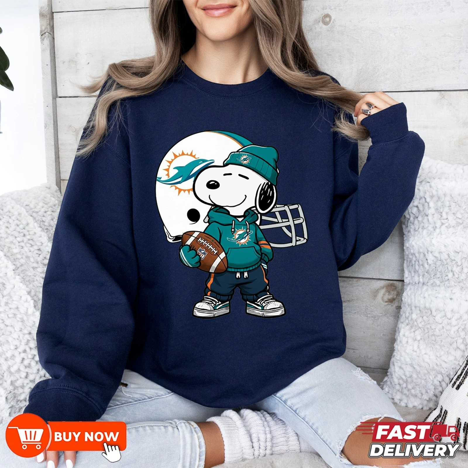 Miami Dolphins Football Sweatshirt