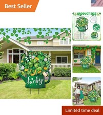 Eye-Catching Shamrock Yard Decor - Waterproof 14.2 Inch St. Patrick's Day Sign