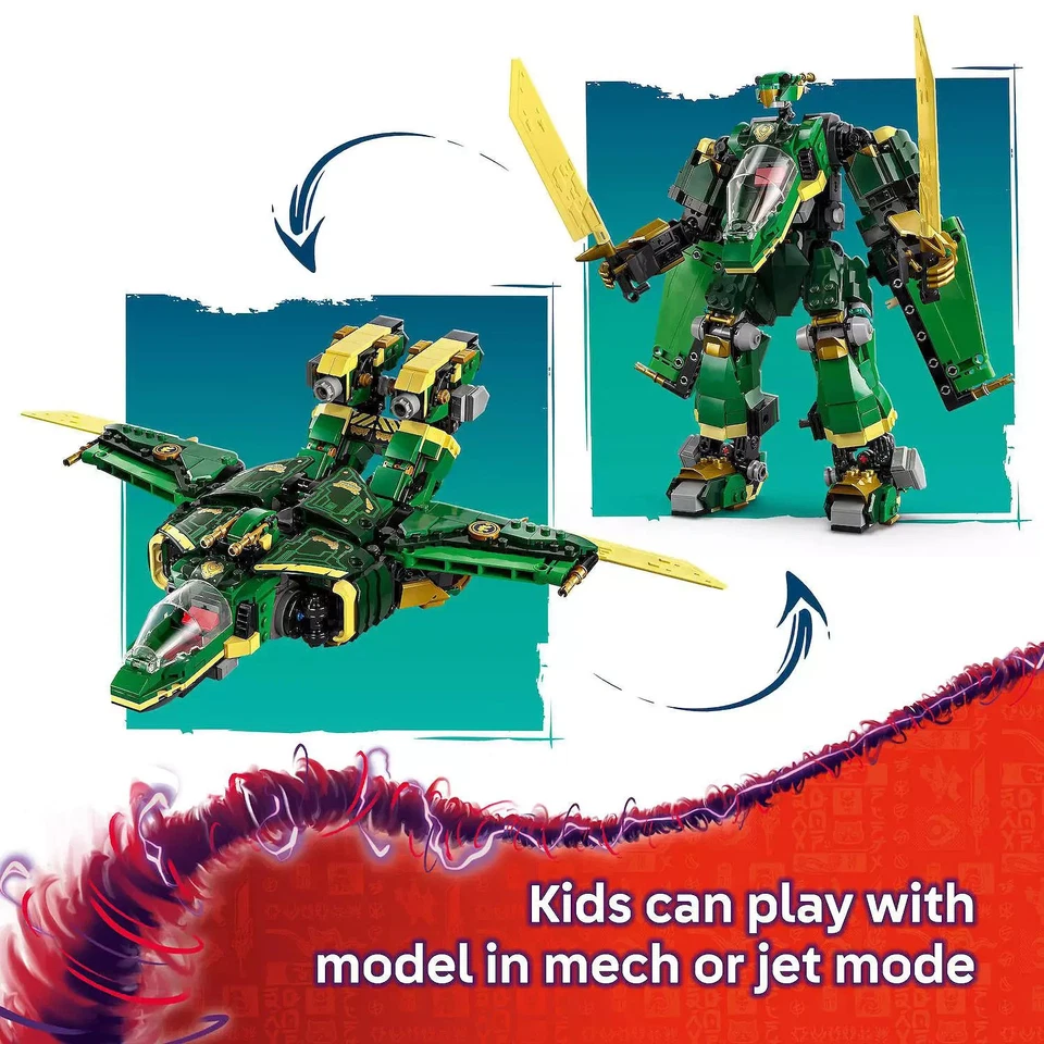 [VENDA QUENTE] LEGO Ninjago Lloyd's Jet Mech 71845 Conjunto de Construção de Brinquedo, 1112 Peças - Imagem 3 de 4