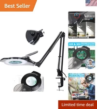 Real Glass Lens Magnifying Lamp with 30X Magnification