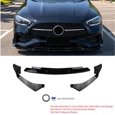Front Bumper Splitter For Mercedes Benz C-Cla...
