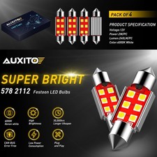 41mm 239 272 Led Number Plate Festoon C5w Xenon White Interior Light Bulbs 12v