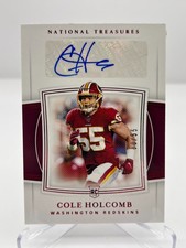 2019 PANINI NATIONAL TREASURES COLE HOLCOMB 30/55 AUTOGRAPH NO. 147 REDKSINS