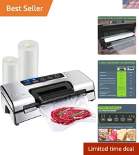 Precision Vacuum Machine,Pro Food Sealer with Built-in Cutter and Bag Storage...