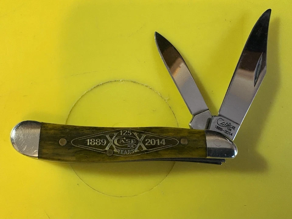 Case XX 6220 SS Peanut Knife Pocket Worn Old Red 2 Blades 125th ANNIVERSARY RARE - Image 2 of 4