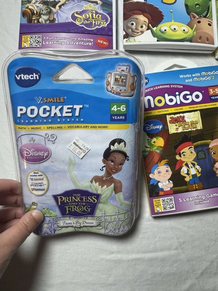 Lot Of 11 Vintage V-Tech Cartridges & Books Marvel Dora MobiGo Toy Story 3  - Image 2 of 4