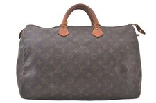 Authentic Louis Vuitton Monogram Speedy 40 Hand Boston Bag M41522 LV 493AA