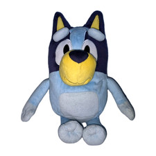 Moose Toys BBluey Talking BLUEY 2-Tone Blue 11in Velour Soft Plush Tested Works