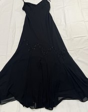 scape evening Gown Adorn With Glass Crystals, size 14P vintage