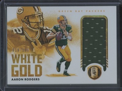 2021 Panini Gold Standard Football Aaron Rodgers #WG-AR White Gold /199 Worn