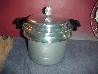 Mirro-Matic UNUSED 1940's Deep Well Pressure Cooker Thermowell Old Range Stove