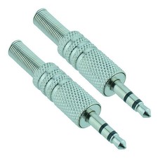 2 x 3.5mm Stereo Metal Male Audio Plug Connector