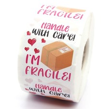 Funny Fragile Stickers,Handle with Care Stickers for Small Business Package P...