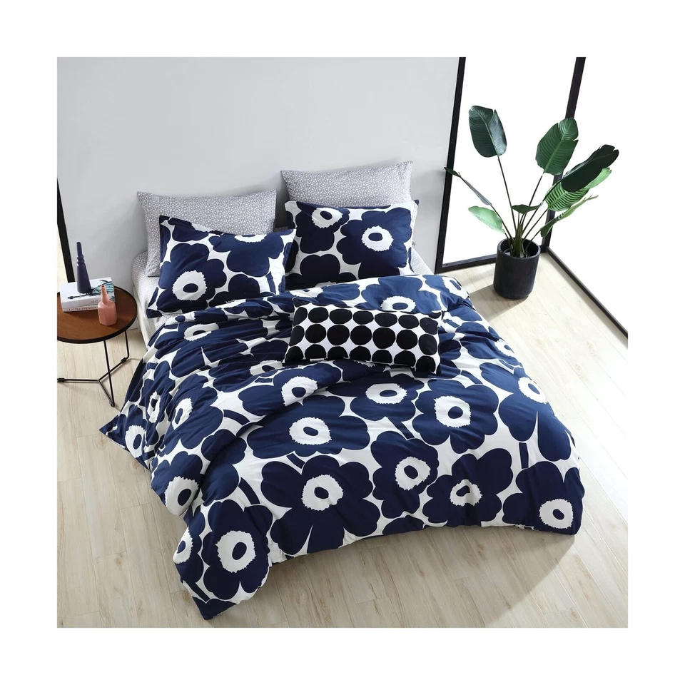 MARIMEKKO - King Duvet Cover Set, Cotton Bedding with Matching Shams & Botton... - Image 2 of 4