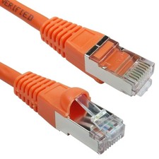 Orange 5m Ethernet Cable CAT6 Network Lead S/FTP Full Copper Screened Quality