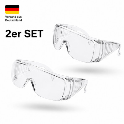 Schutzbrille 2 St Anti Fog kratzfest Sicherheitsbrille EN166 ANSI Z87.1 FangBoJi