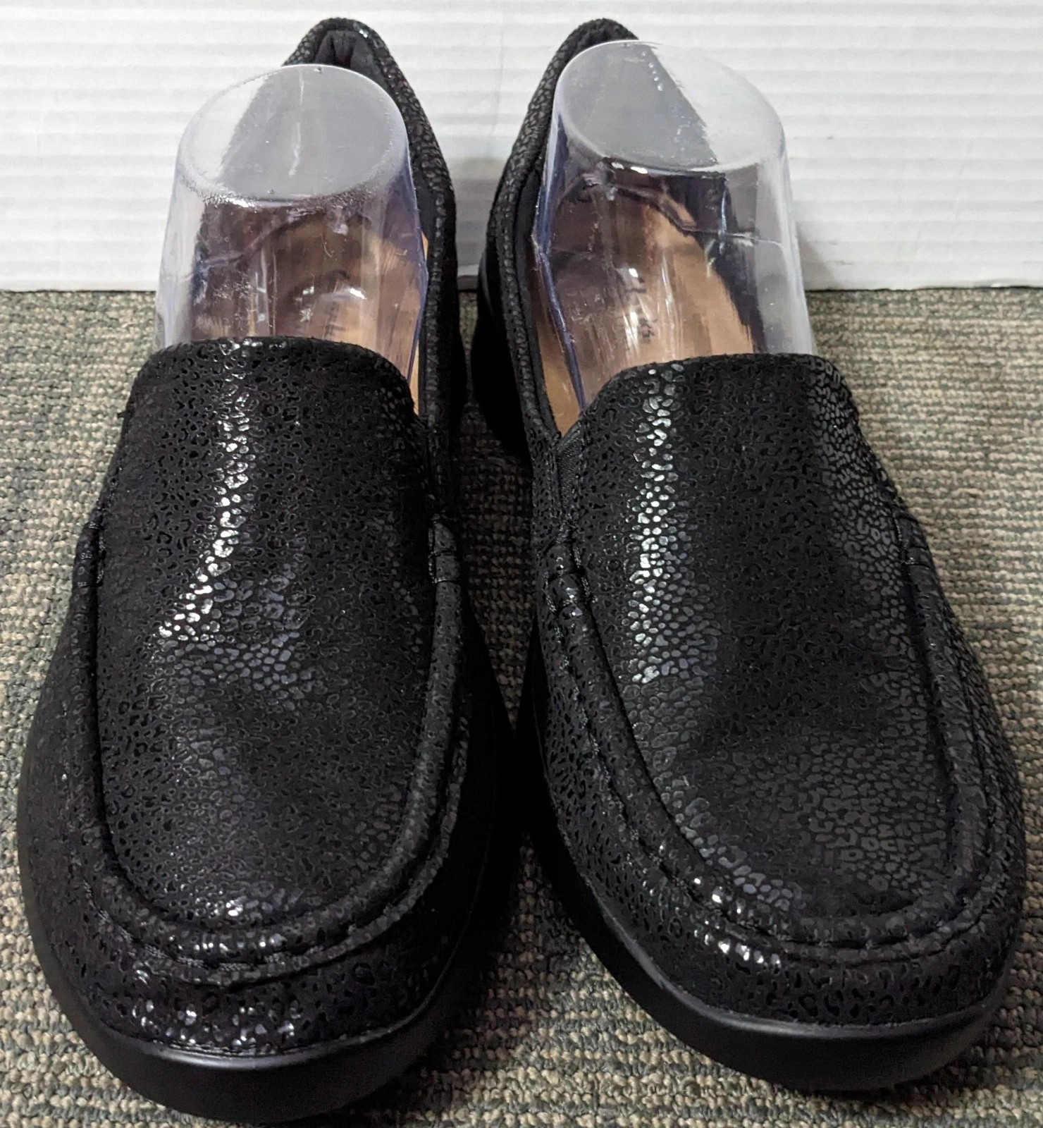 Clarks Collection Mocassino Scarpe Slip On Ellowyn Lux Nero Ghepardo Donna 10 W