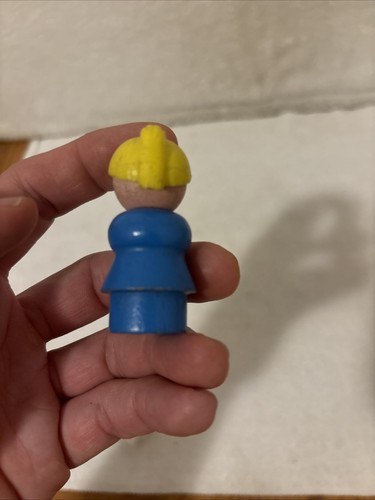 Vintage 1969 Fisher Price Little People Mini Yellow School Bus W 5 Figures - Picture 15 of 19
