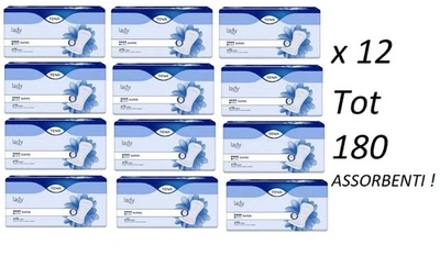 TENA LADY SUPER ASSORBENTI 15 PEZZI PER CONFEZIONE (12X15) TOT 180 ASSORBENTI - Imagen 1 de 3