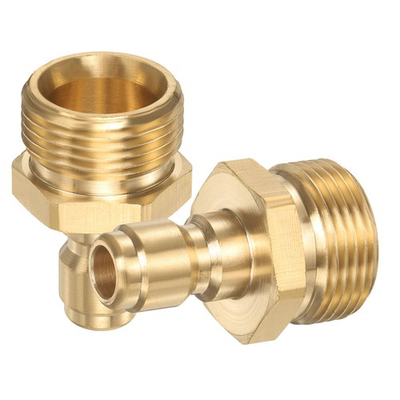 #ad 2Pcs Pressure Washer Adapter 1 4quot; Male Quick Plug to M22 15mm Female Brass $15.64