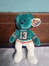 Miami Dolphins 13 Dan Marino 1999 Team Beans Pigskin Bears Authentic Plush