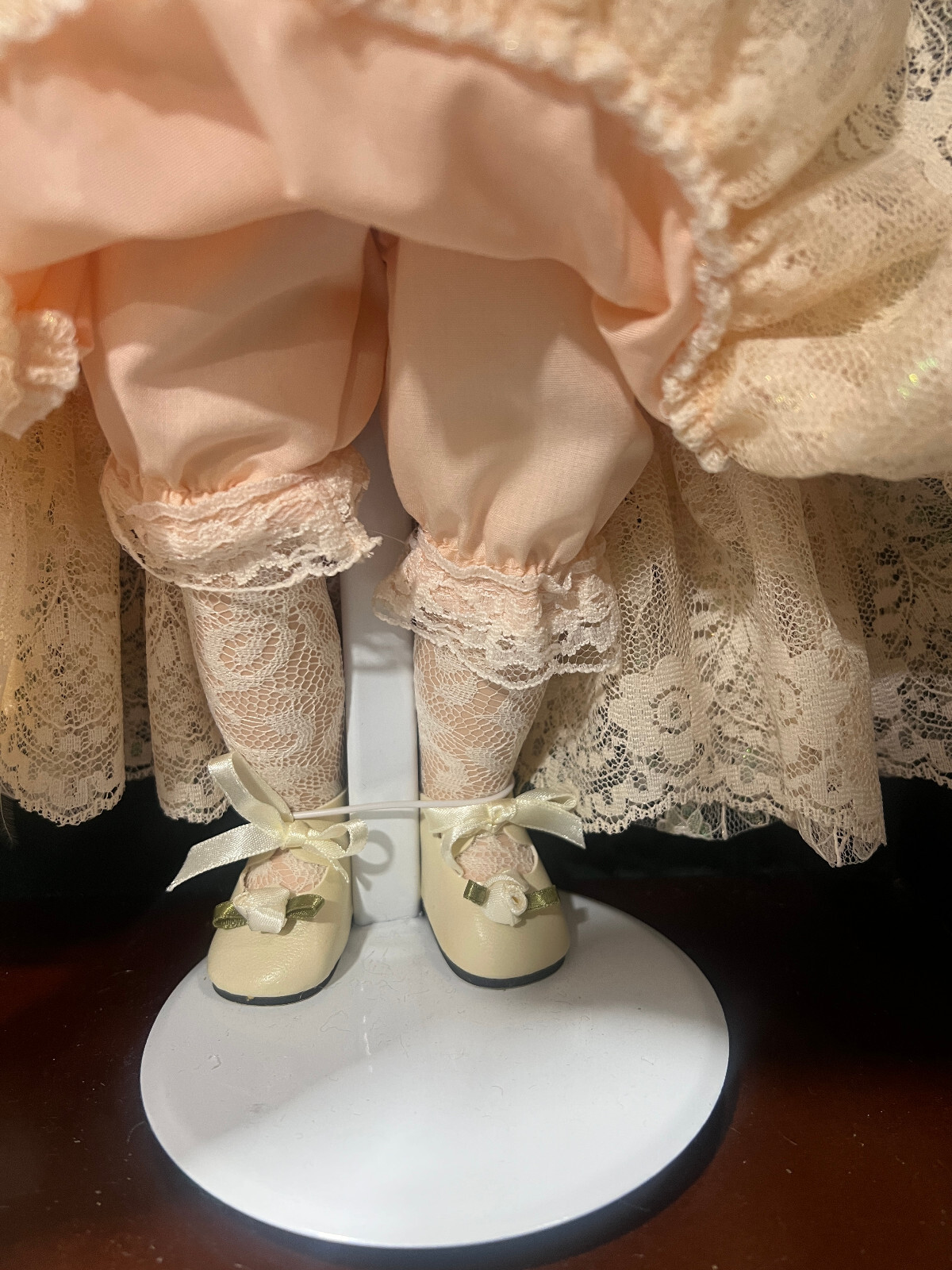 16” porcelain doll Brass Key 1999 Camellia Garden Collection, wooden