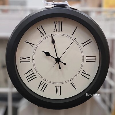 Ikea NUFFRA Decorative Wall clock, Roman Numeral low-voltage/black