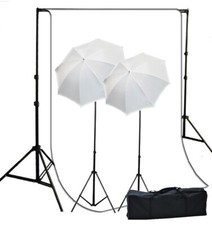 Video Photography Studio lighting White Muslin Background System Light Kit H69W