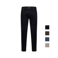 KAM Mens Stretch Denim Regular Fit Zip Fly Casual Jeans Loops 30-38W