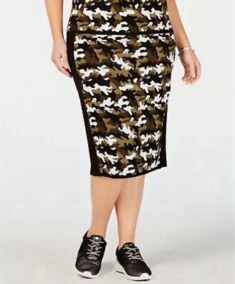 MICHAEL Michael Kors Plus Size Camo-Print Sweater Skirt Size 1X