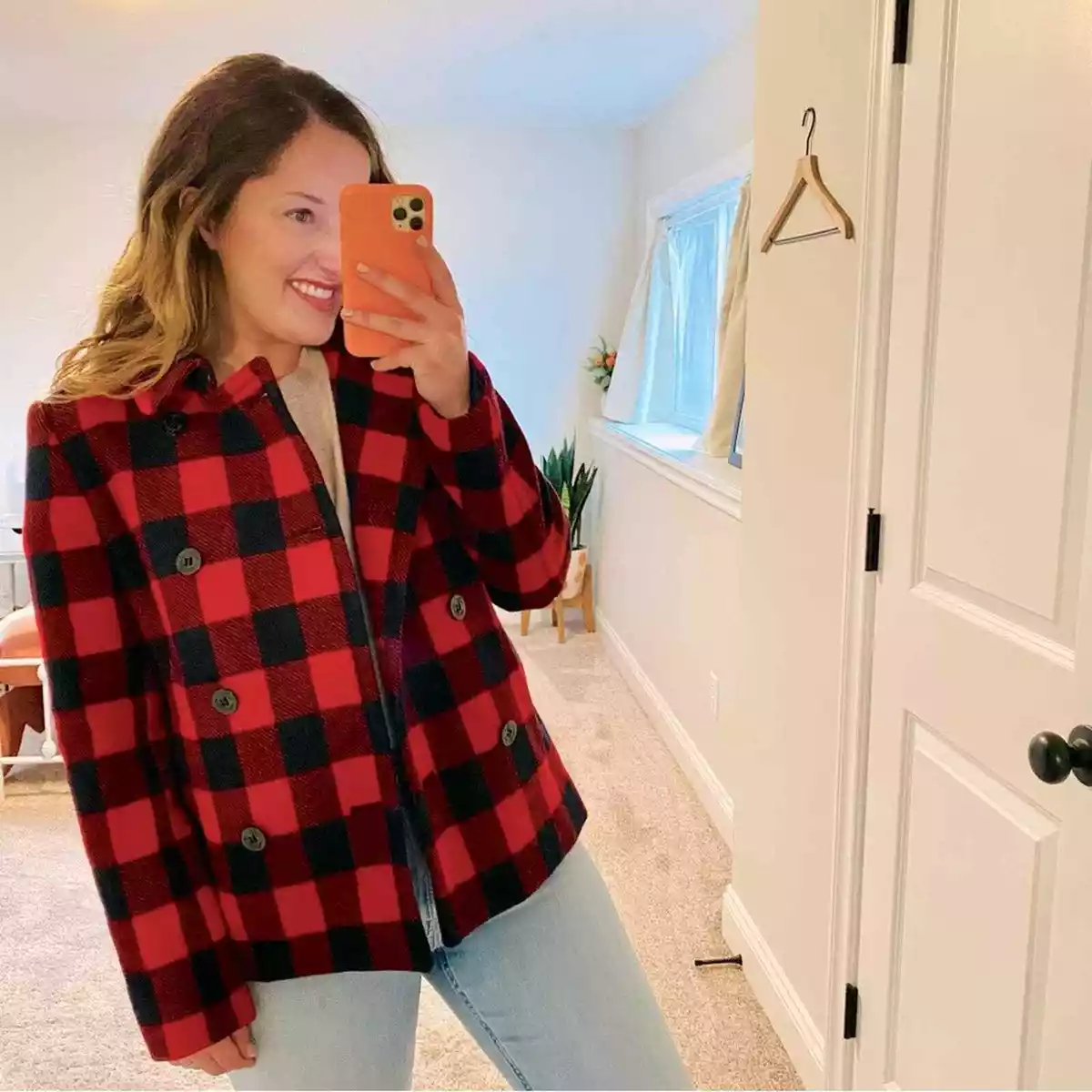 Buffalo check hotsell wool coat