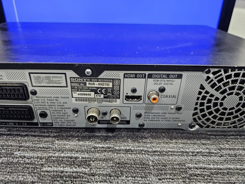 J1586 Sony RDR-HXD790 120GB HDD DVD Recorder HDMI Working But Won't Read Dvds - Picture 13 of 13