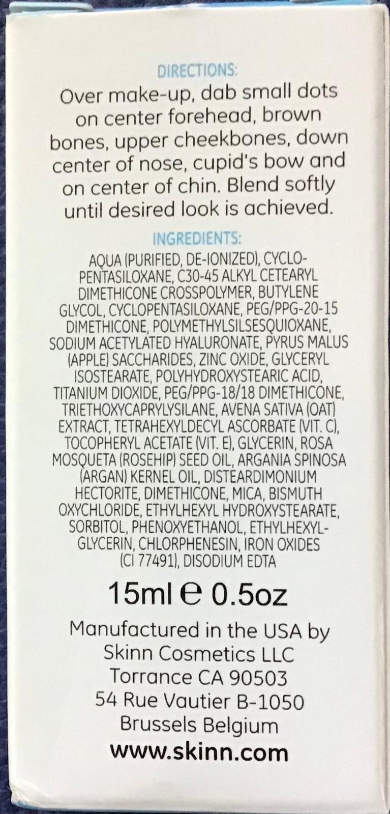 SKINN Cosmetics Light FX Highlighting Complexion Enhancer 0.5 oz 15ml