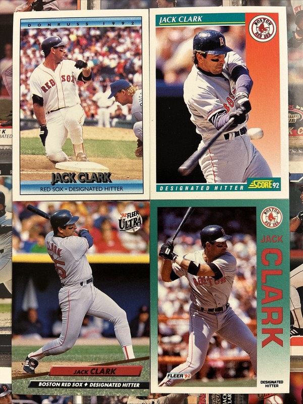 Jack Clark Baseball Card Lot (4)Boston Red Sox