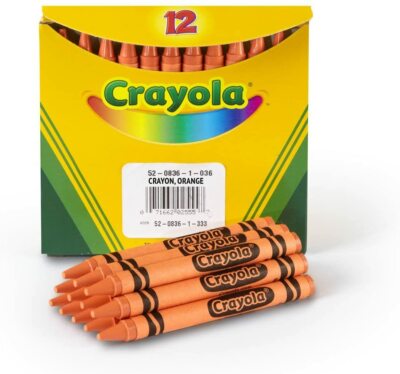 Crayola Bulk Crayons, Orange, 12 Count, Water Proof Double paper wrapped wax