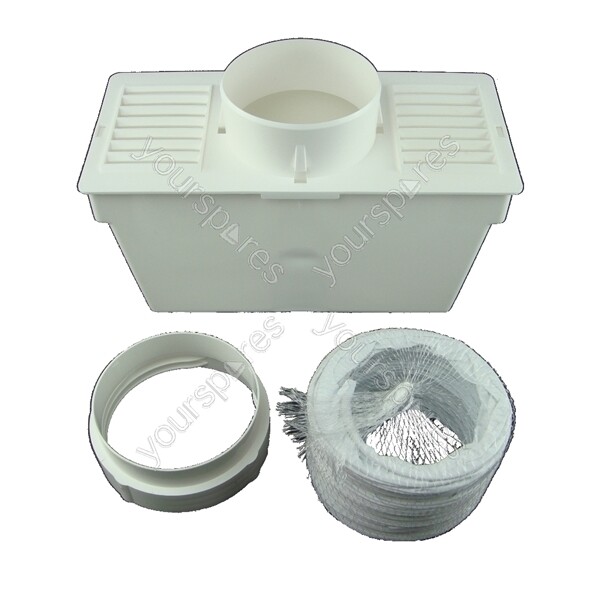 White Knight Tumble Dryer Wall Vent Kit Box Hose Water Pipe Condenser Bucket 4ft