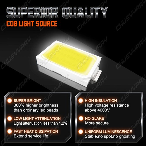 For 2005 BMW X5 2002 2003 2004 -4PCS LED / HID Headlights Hi/Lo beam Bulbs - Picture 9 of 15