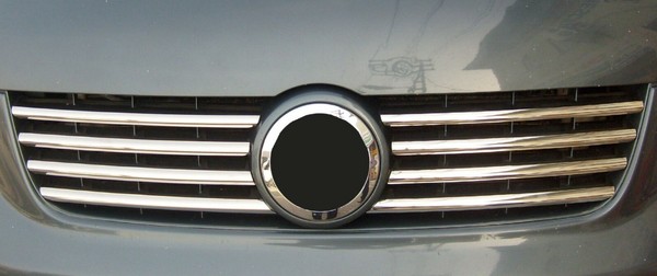 Edelstahl KüHlergrill Leisten Chrom FüR VW T5 Transporter 2003-2009-image