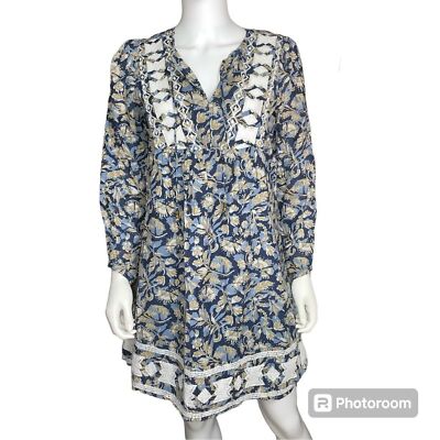 lucky embroidered mini dress Green & Baby Blue Embroidered Lucy Mini Dress