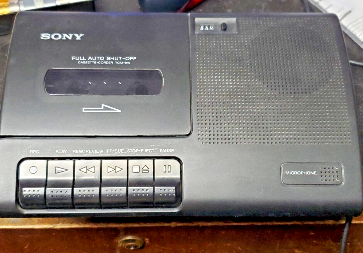 Sony TCM-919 Desktop Cassette Recorder (1993-94) with power supply