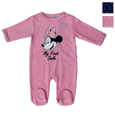 Disney Minnie Baby Body Overall Strohhalm Samt Mädchen Langarm 3411