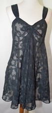 EUC Victorias Secret Black Sheer Floral Paisley Flowing Lingerie Women S