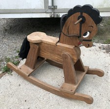 Wood Rocking Horse 31'' x 13'' x 25''h wooden vintage child ride on solid