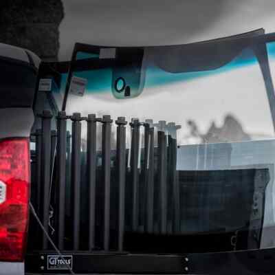 GT Tools 9-Slot Glass Rack Windshield Glass Carrier Safe, Durable Transportation