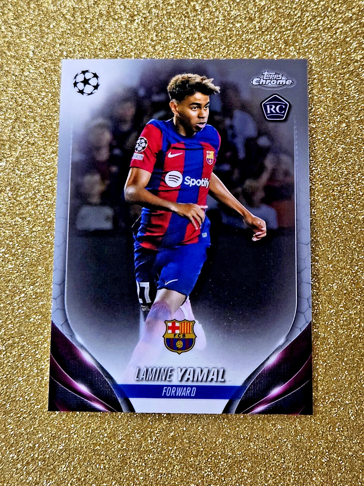 Lamine Yamal 2023-24 Topps Chrome UEFA Rookie #64 RC Classic Card GRADE ME 💙💙