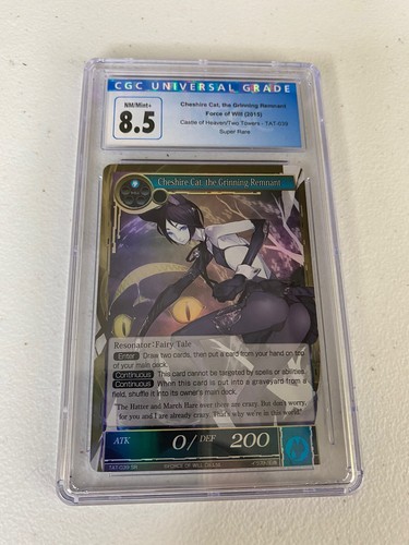 CGC 8.5 Near Mint Cheshire Cat, the Grinning Remnant Force of Will | TAT-039 SR